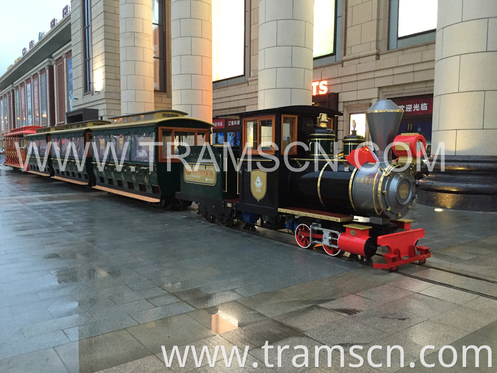 park trains in shopping mall